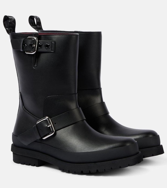 Trace faux leather biker boots