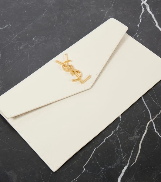 Uptown leather envelope clutch