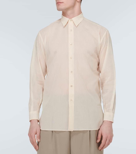 Striped cotton organza Oxford shirt