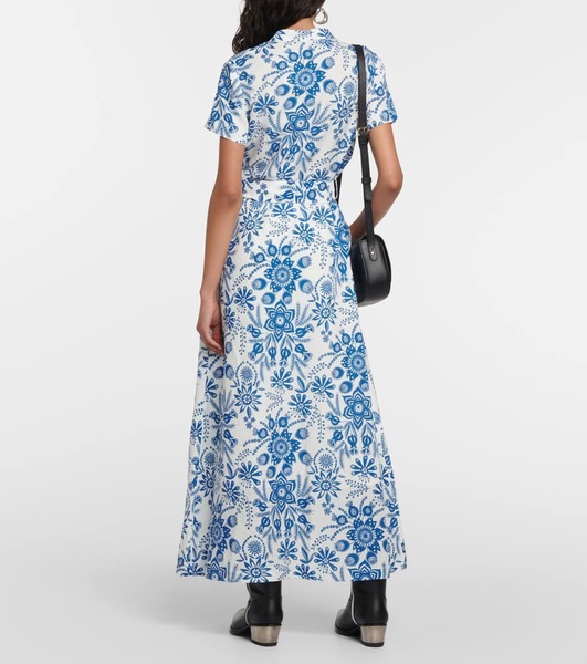 Annelie floral linen-blend maxi dress