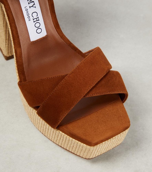 Gaia 140 suede platform sandals