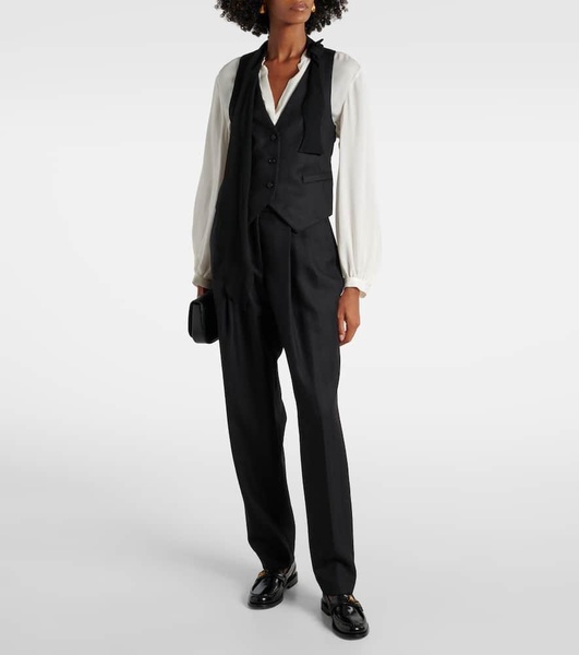 Modern Sophistication pinstripe wool pants