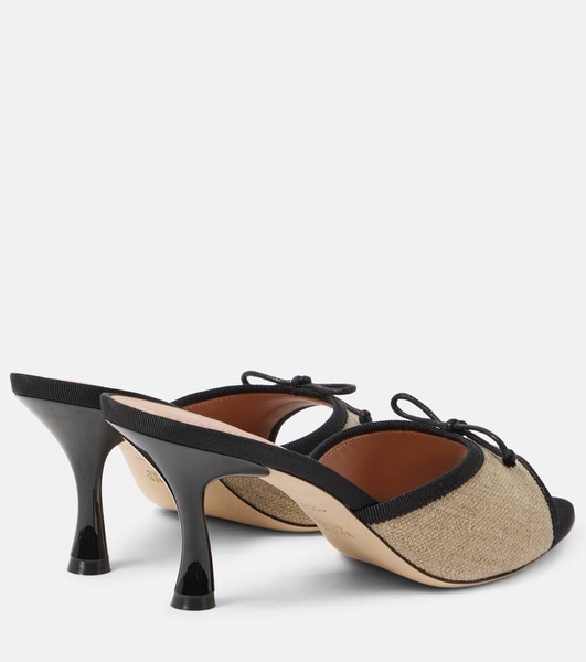 x Tabitha Simmons 70 leather-trimmed mules