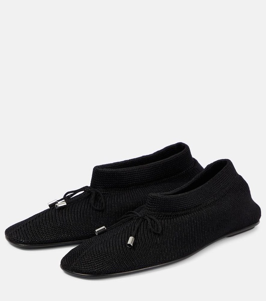 Black 'The Knitted' Ballerina Flats