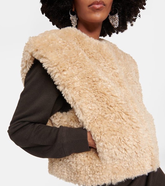 Feliz faux-shearling vest 