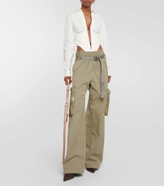 Cotton-blend cargo pants