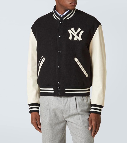 x New York Yankees wool and cashmere varsity jacket