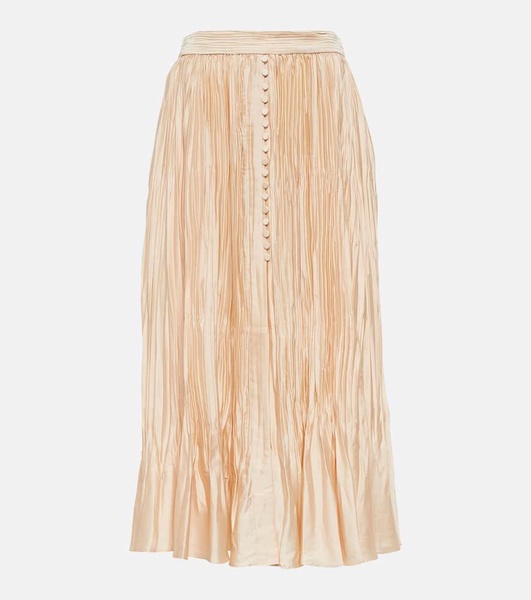 Pleated midi skirt