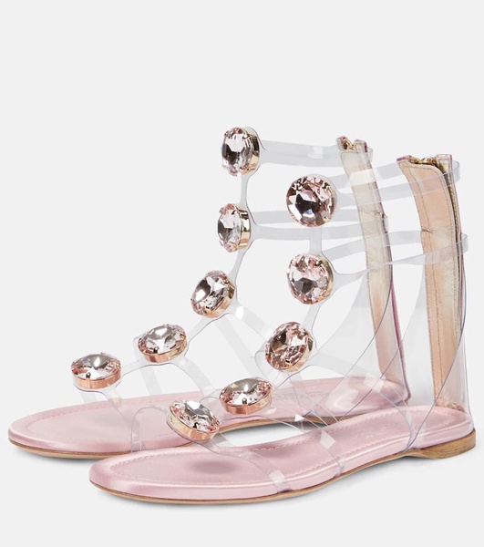 Embellished PVC sandals