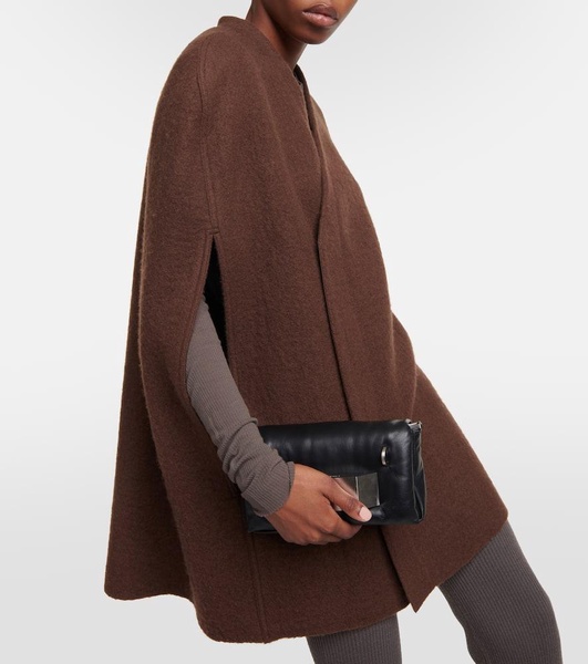 Wool zipped cape