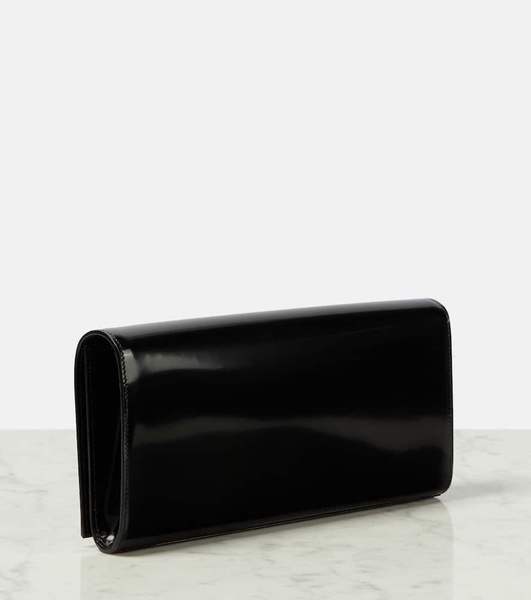 Kate brushed leather clutch w/ tassel