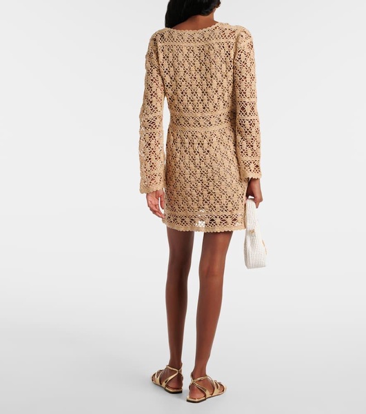 Bianca crochet cotton minidress