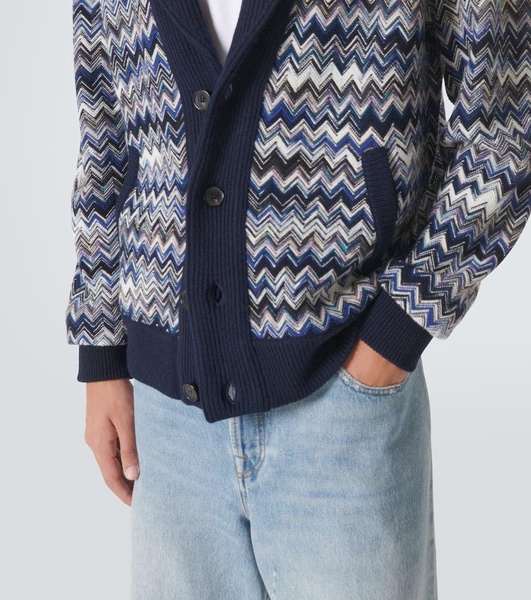 Zigzag wool cardigan