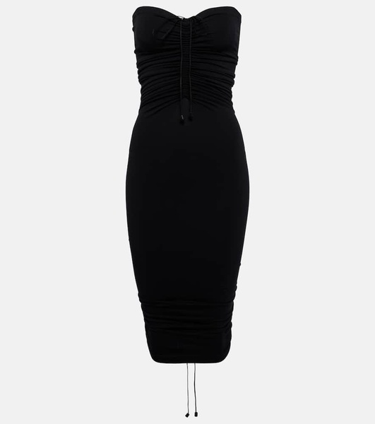 Fatal ruched strapless minidress