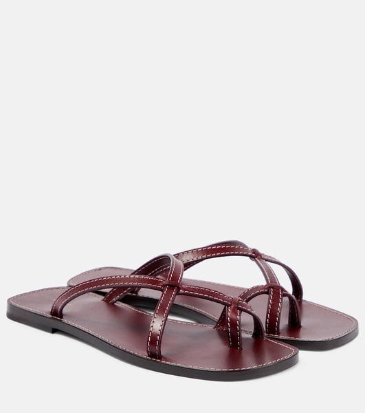 Link leather sandals