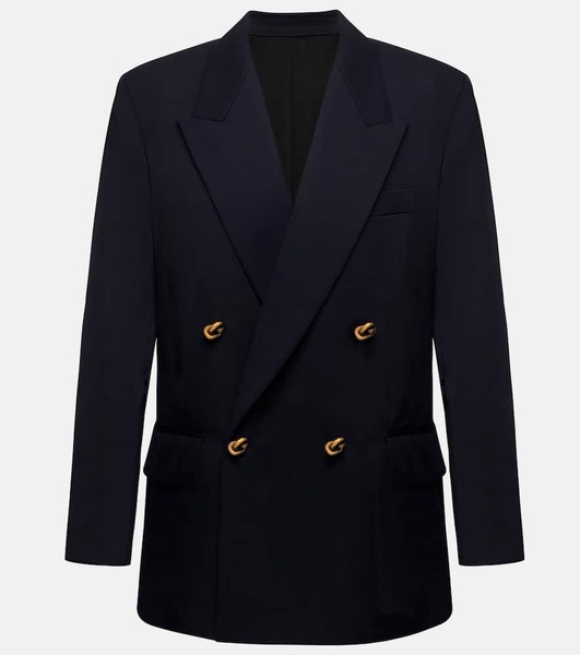 Double-breasted wool blazer