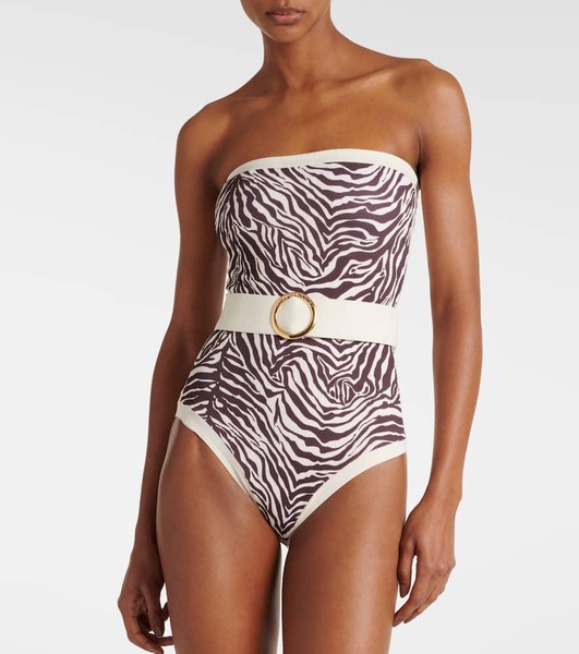 Whitney zebra-print swimsuit