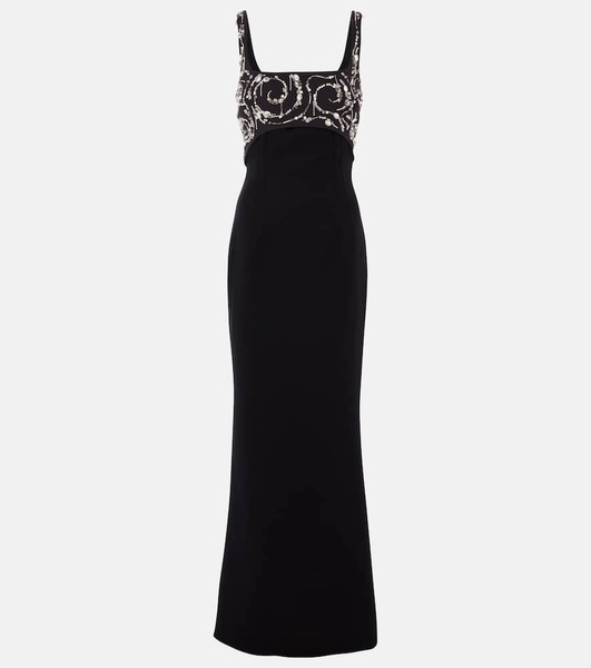 Ezda embellished crêpe gown