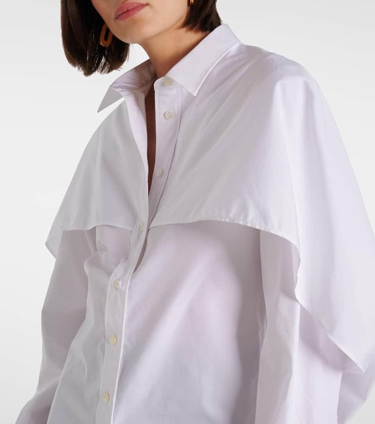 Caped cotton blouse