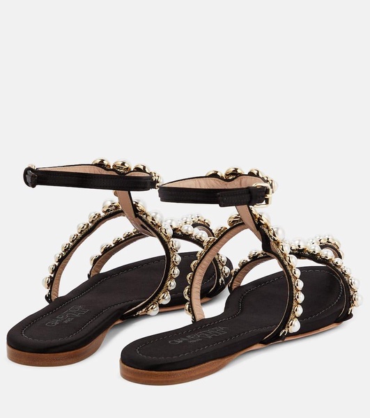 Maharani faux pearl-embellished sandals