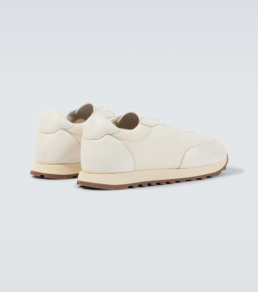 Owen leather-trimmed sneakers