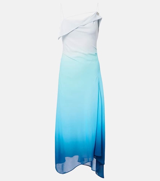 Delara ombré chiffon midi dress