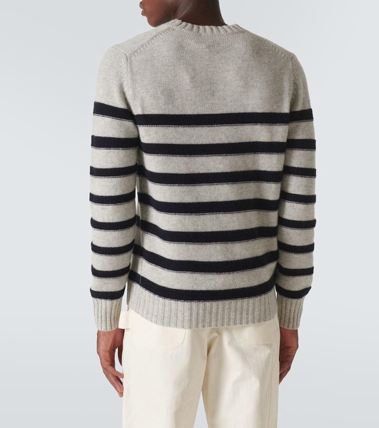 Striped wool and cashmere sweater