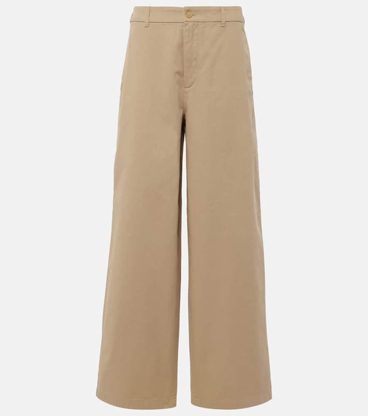 Pablo cotton twill wide-leg pants