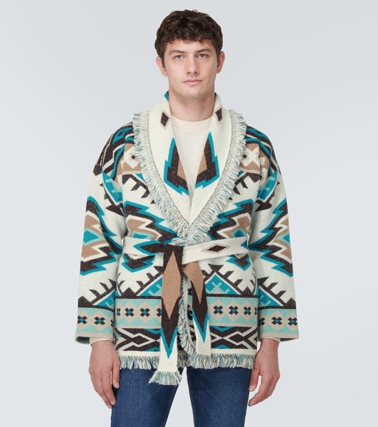 Icon jacquard cashmere-blend cardigan 