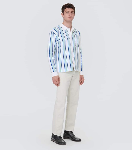 La Chemise Maille Polo striped shirt