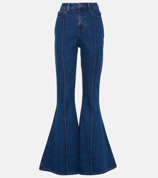 High-rise flared jeans