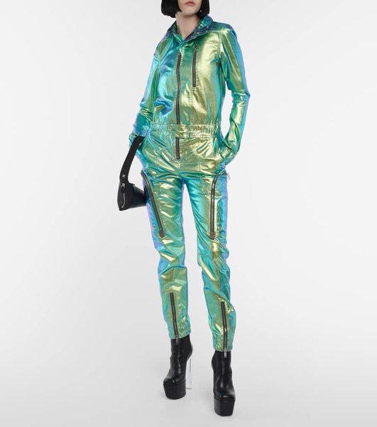 Iridescent slim-leg jumpsuit