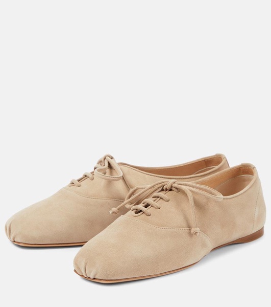 Maya leather lace-up flats 