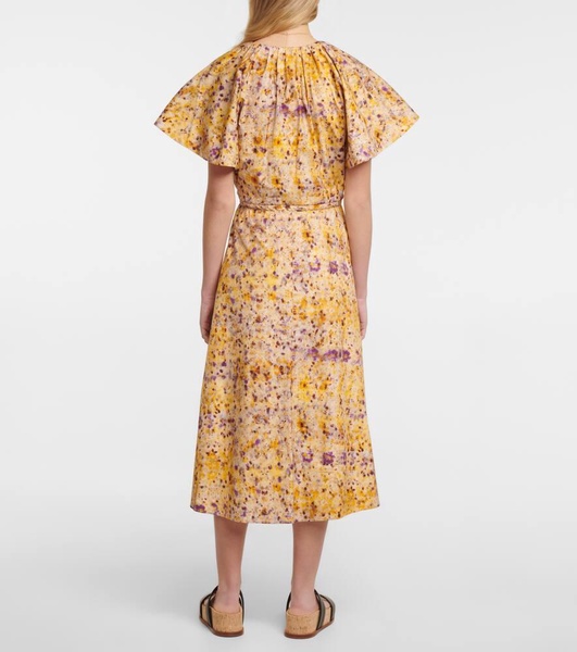 Romy floral cotton midi dress