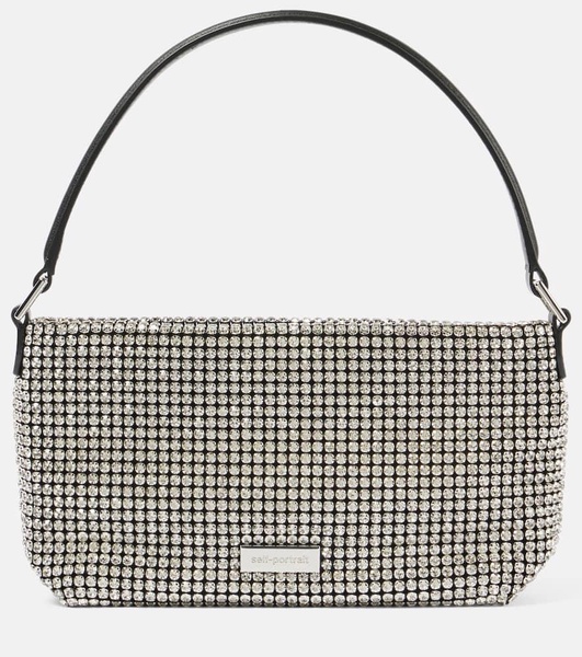 Small crystal-embellished shoulder bag