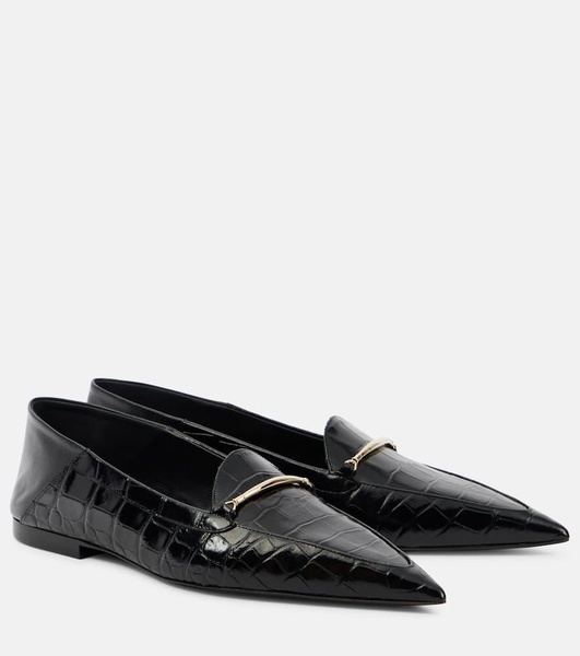 Morsetto croc-effect leather loafers