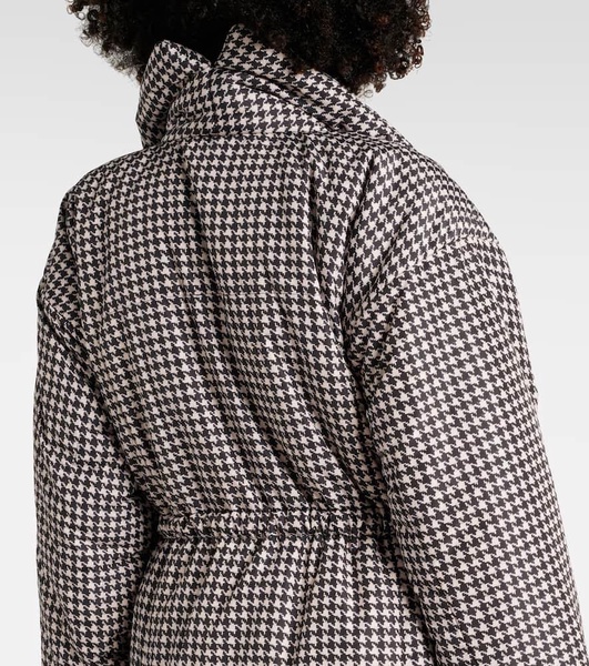 Sleeping Bag houndstooth wrap coat