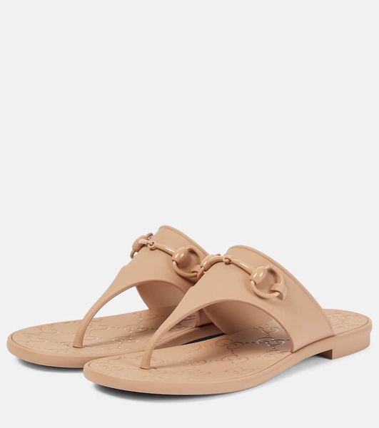 Horsebit thong sandals