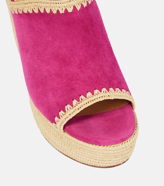 Damya suede wedge sandals