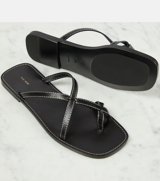 Link leather sandals