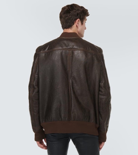 Leather and shearling jacket