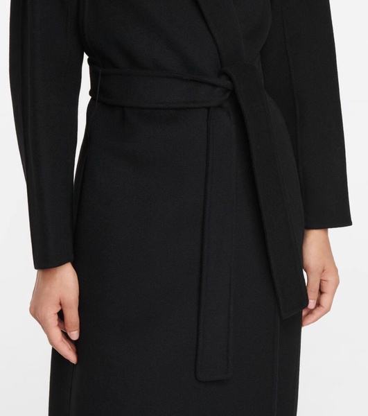 Esturia belted virgin wool coat