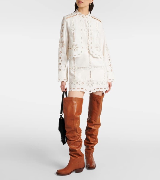 Amati leather over-the-knee boots