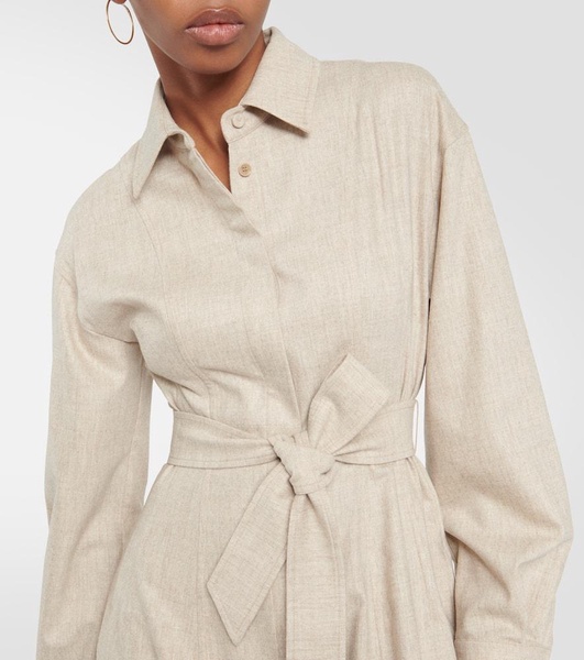 Edro wool and cashmere shirt dress