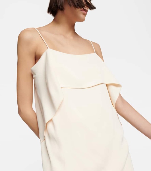 Draped twill top