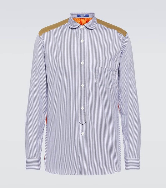 Panelled cotton-blend shirt