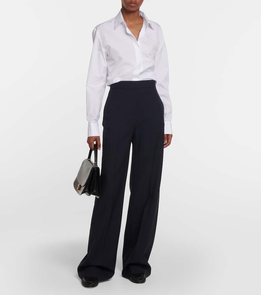 Delton high-rise virgin wool pants