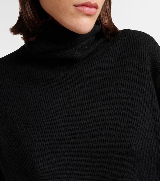 Wool, cashmere and silk turtleneck sweater