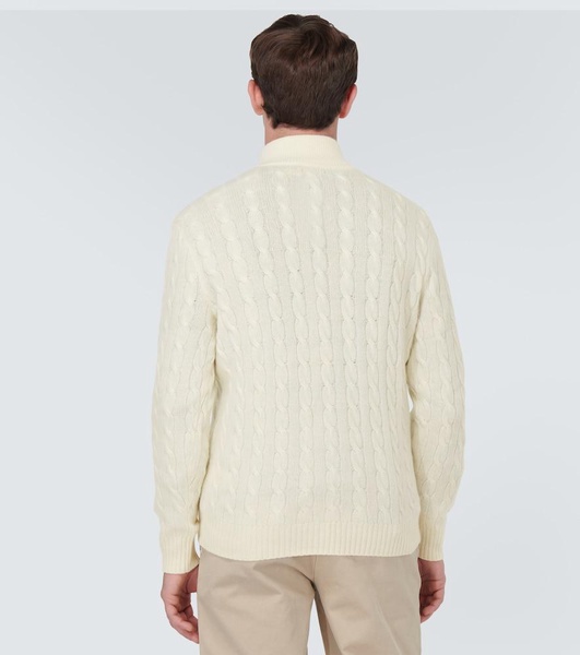 Cable-knit wool and cashmere sweater