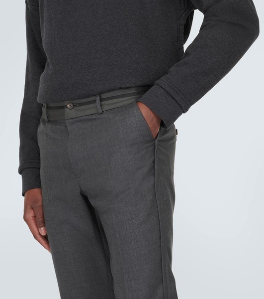 Wool slim pants